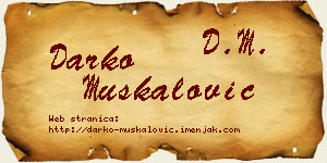 Darko Muskalović vizit kartica